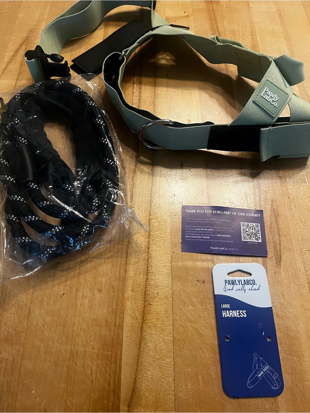 Large Dog Harness in Sage Green